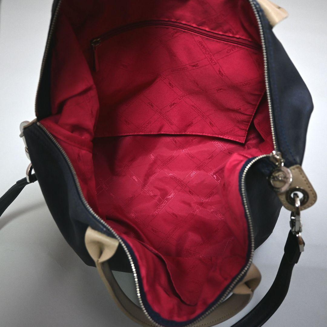 589★ LONGCHAMP 2way バッグ ルプリアージュ キュイール