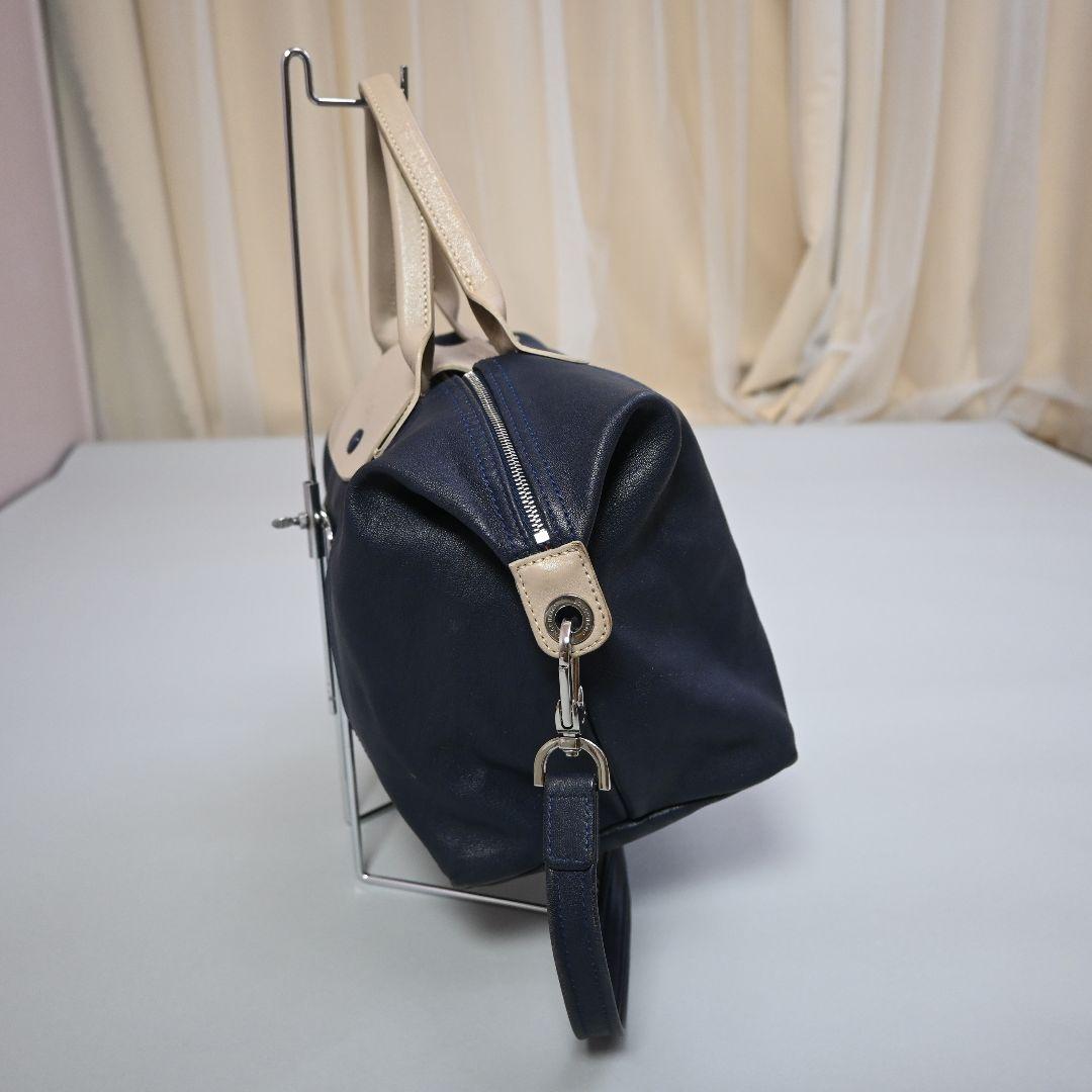 589★ LONGCHAMP 2way バッグ ルプリアージュ キュイール
