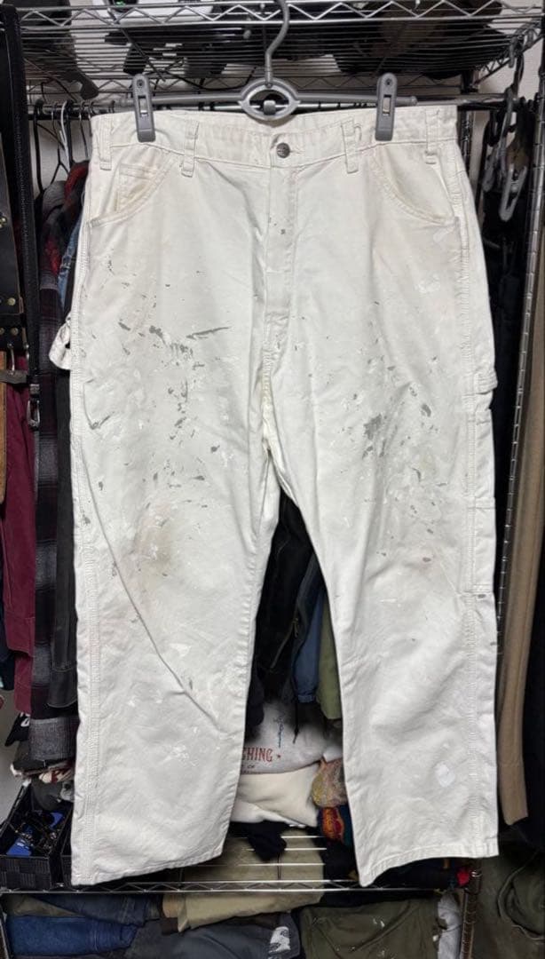 Dickies 白ペインターパンツ ペンキ飛び