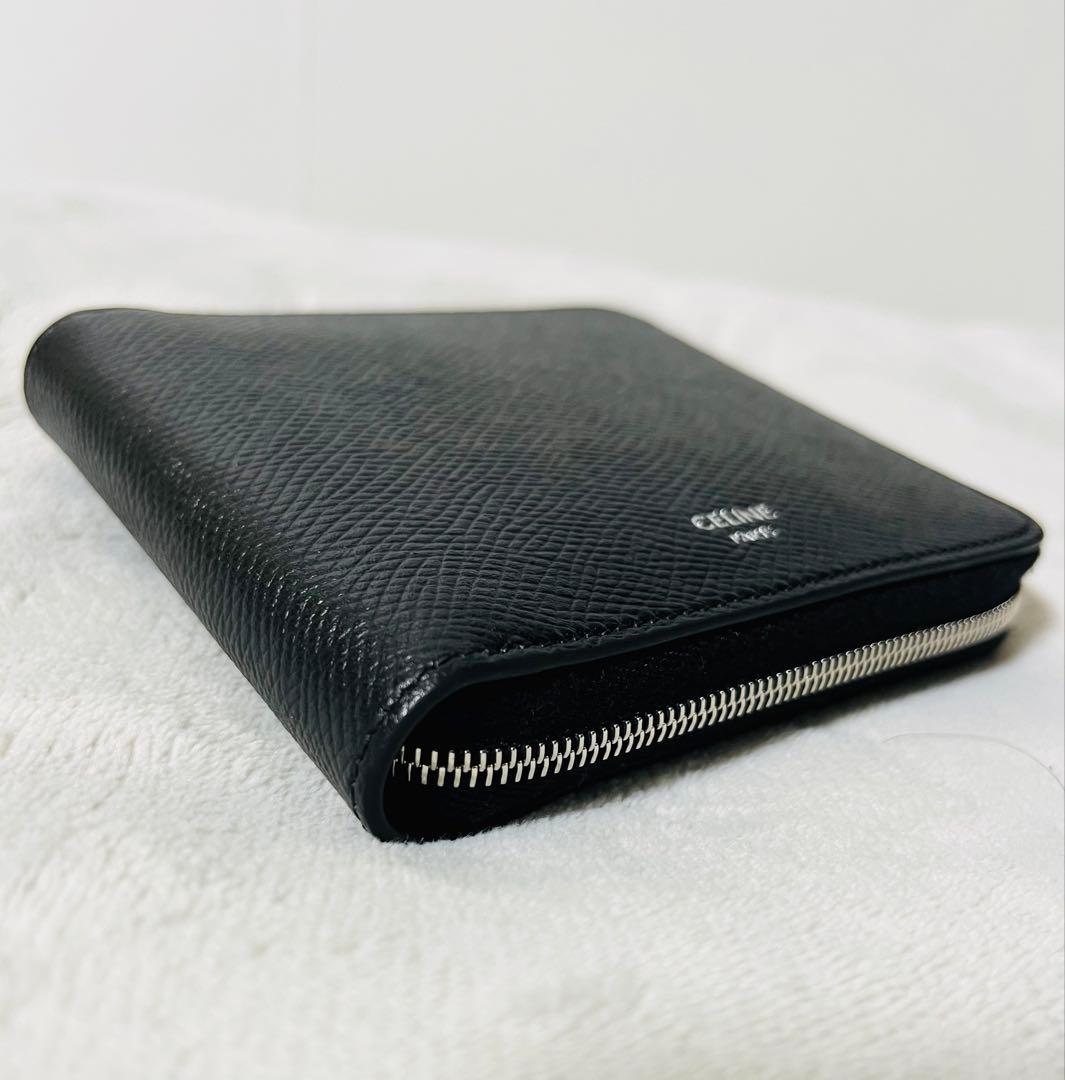 【値下げ中】CELINE セリーヌ ジップドバイフォールドウォレット ブラック