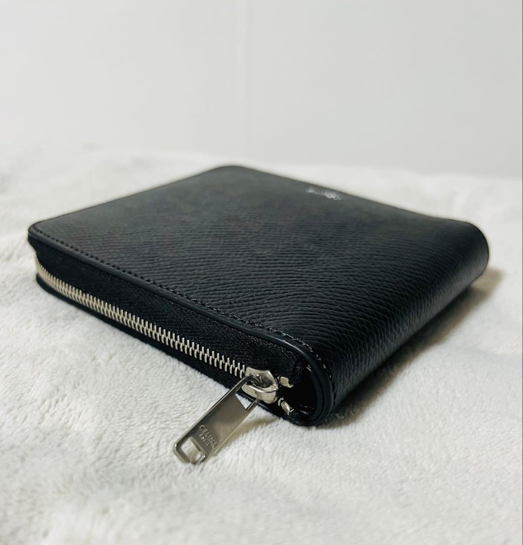 【値下げ中】CELINE セリーヌ ジップドバイフォールドウォレット ブラック