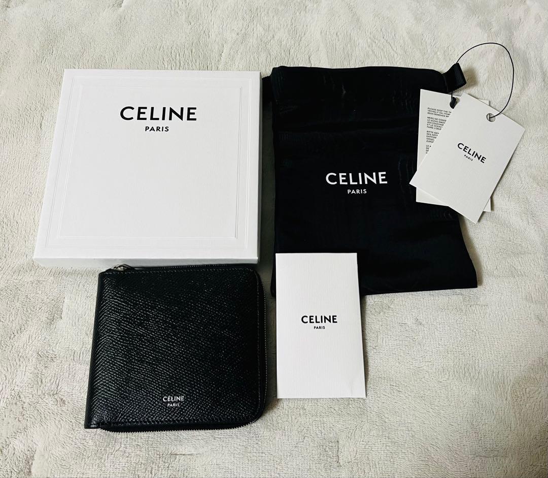 【値下げ中】CELINE セリーヌ ジップドバイフォールドウォレット ブラック