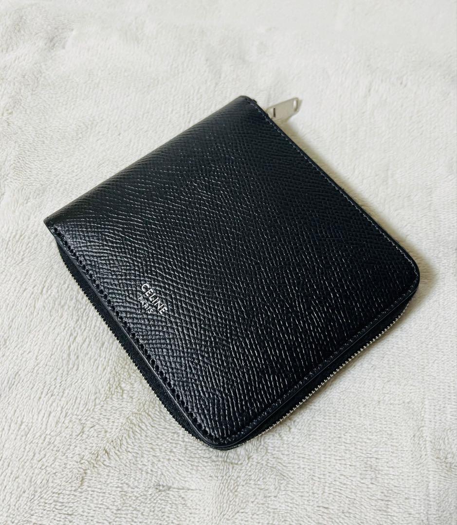 【値下げ中】CELINE セリーヌ ジップドバイフォールドウォレット ブラック