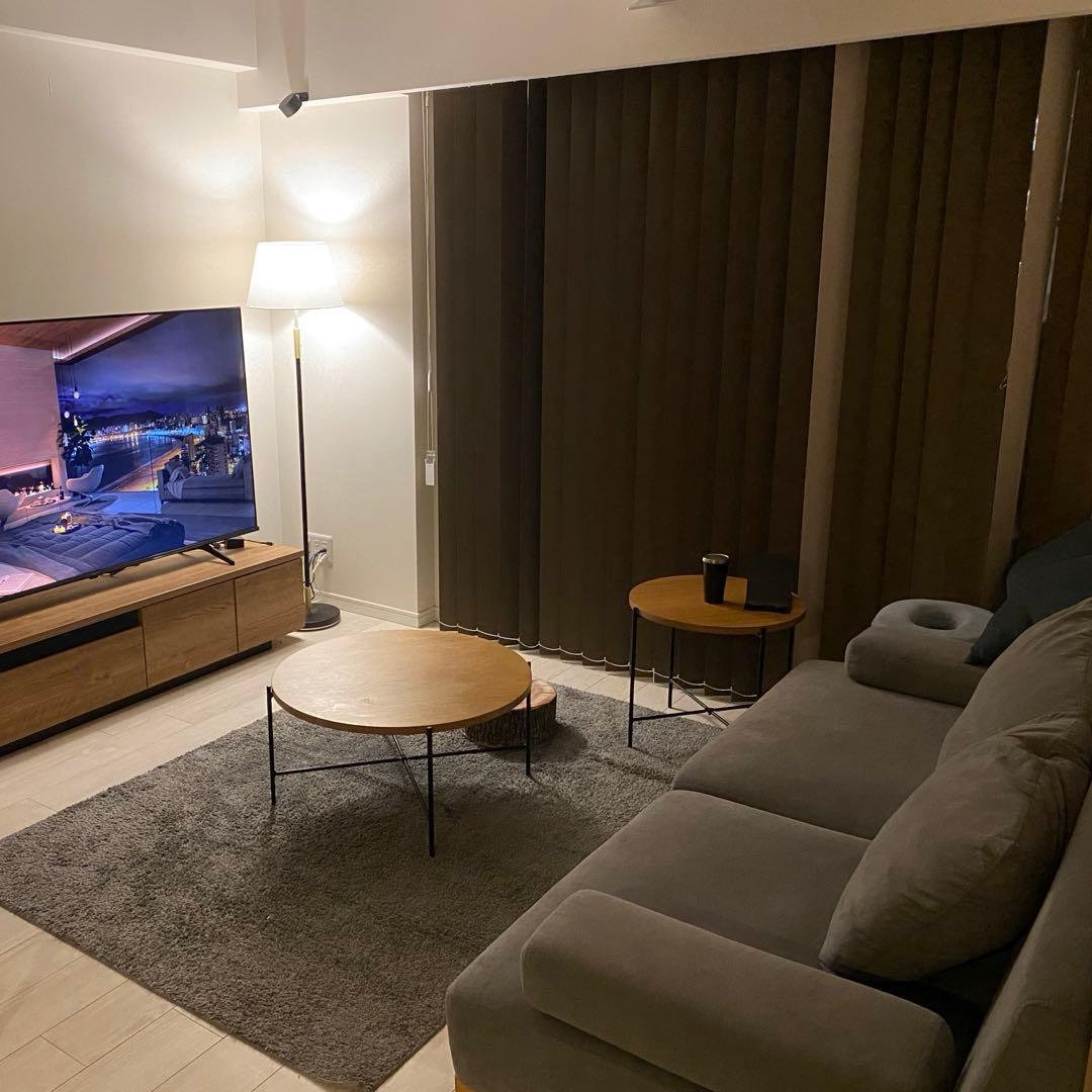 ニトリ　丸　ローテーブル