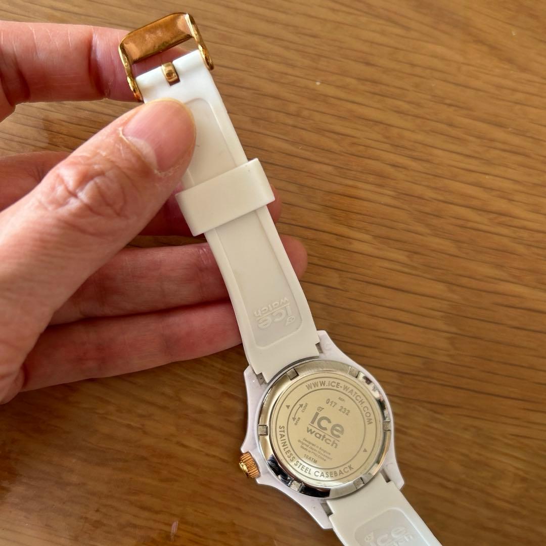 ice watch スターホワイト　ローズゴールド　small スワロフスキー