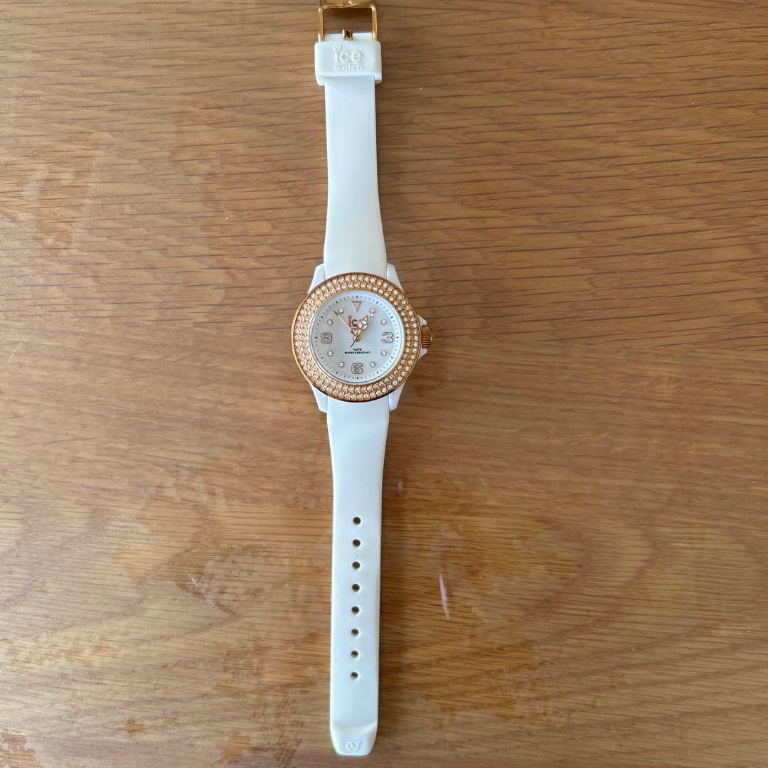 ice watch スターホワイト　ローズゴールド　small スワロフスキー