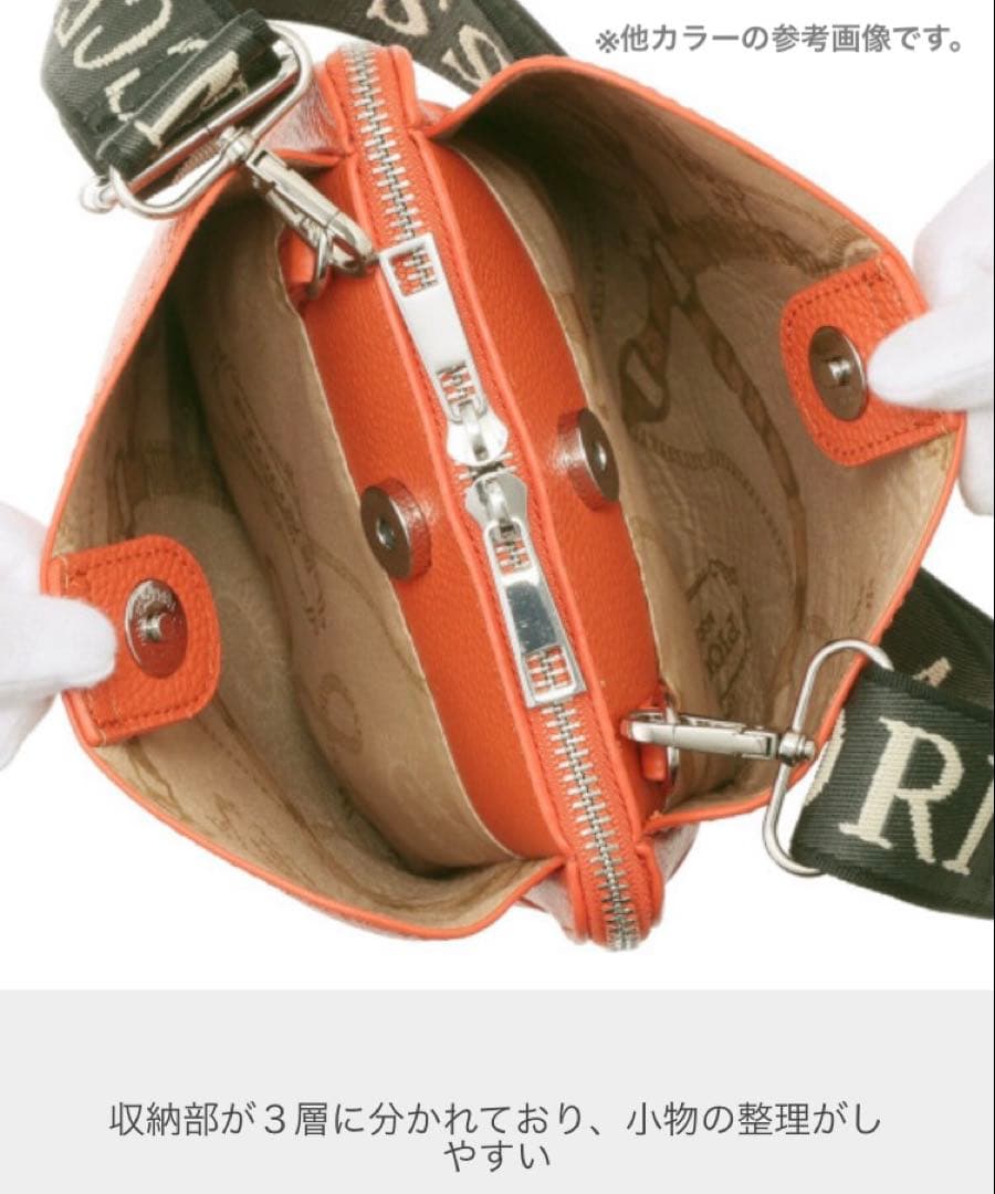 PICONE タグ付新品⭐︎牛革ショルダーバッグ★ハンカチ付き★グレー　本革