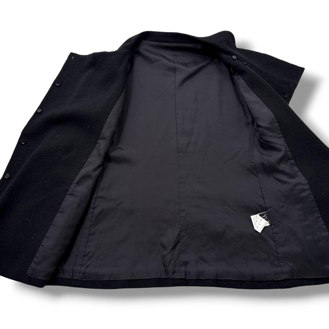 【極美品】Y's　ワイズ ウールコート 変形ジャケット　チェスターコート　黒