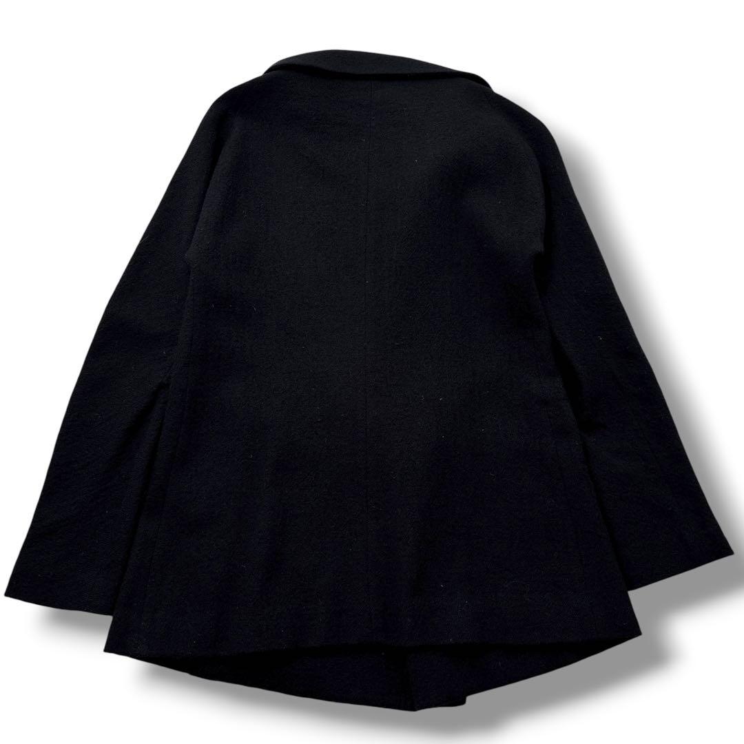 【極美品】Y's　ワイズ ウールコート 変形ジャケット　チェスターコート　黒