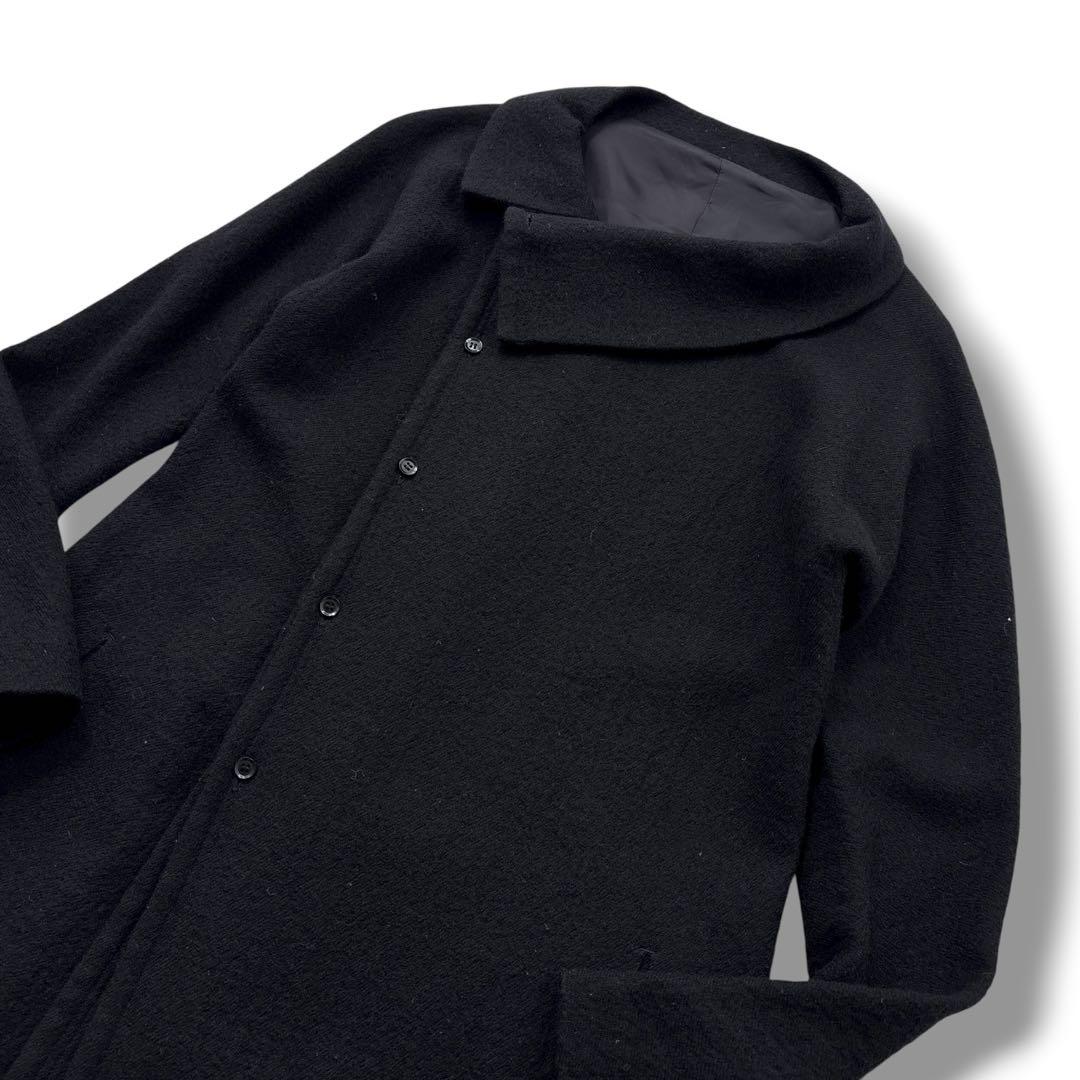 【極美品】Y's　ワイズ ウールコート 変形ジャケット　チェスターコート　黒