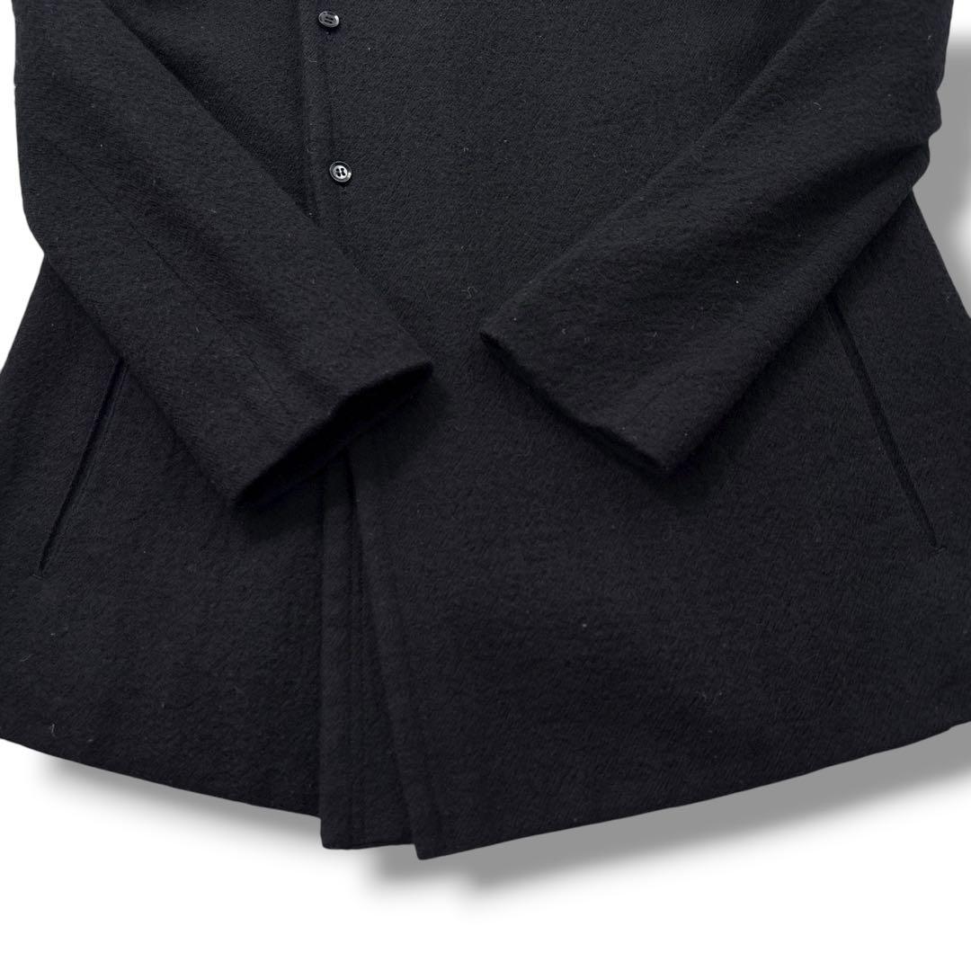 【極美品】Y's　ワイズ ウールコート 変形ジャケット　チェスターコート　黒