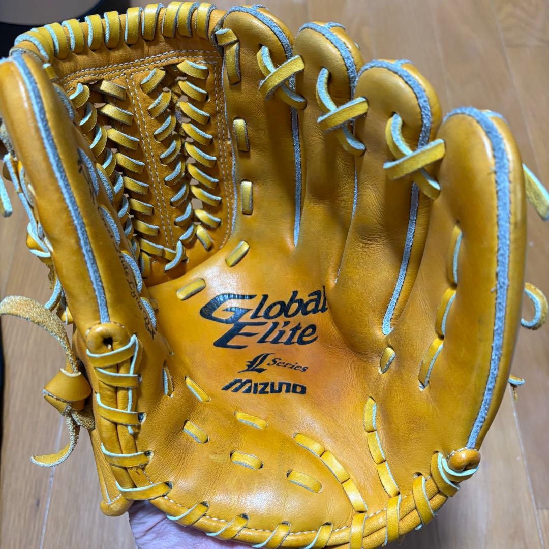 Mizuno Global Elite 軟式グローブ イエロー