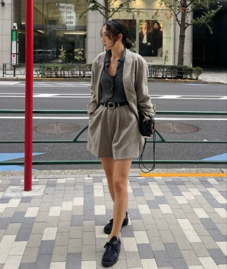 ETRE TOKYO ツイードショートパンツ M ベージュ