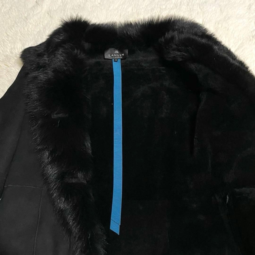 ♡極美品♡ランバン コレクション ムートン　コート　リアルファー レザー　革