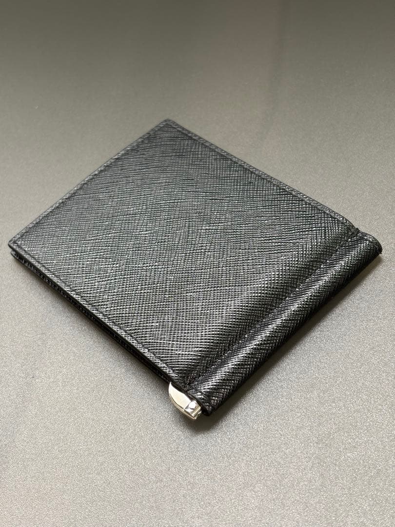 PRADA マネークリップ付サフィアーノトライアングル財布<No.488>