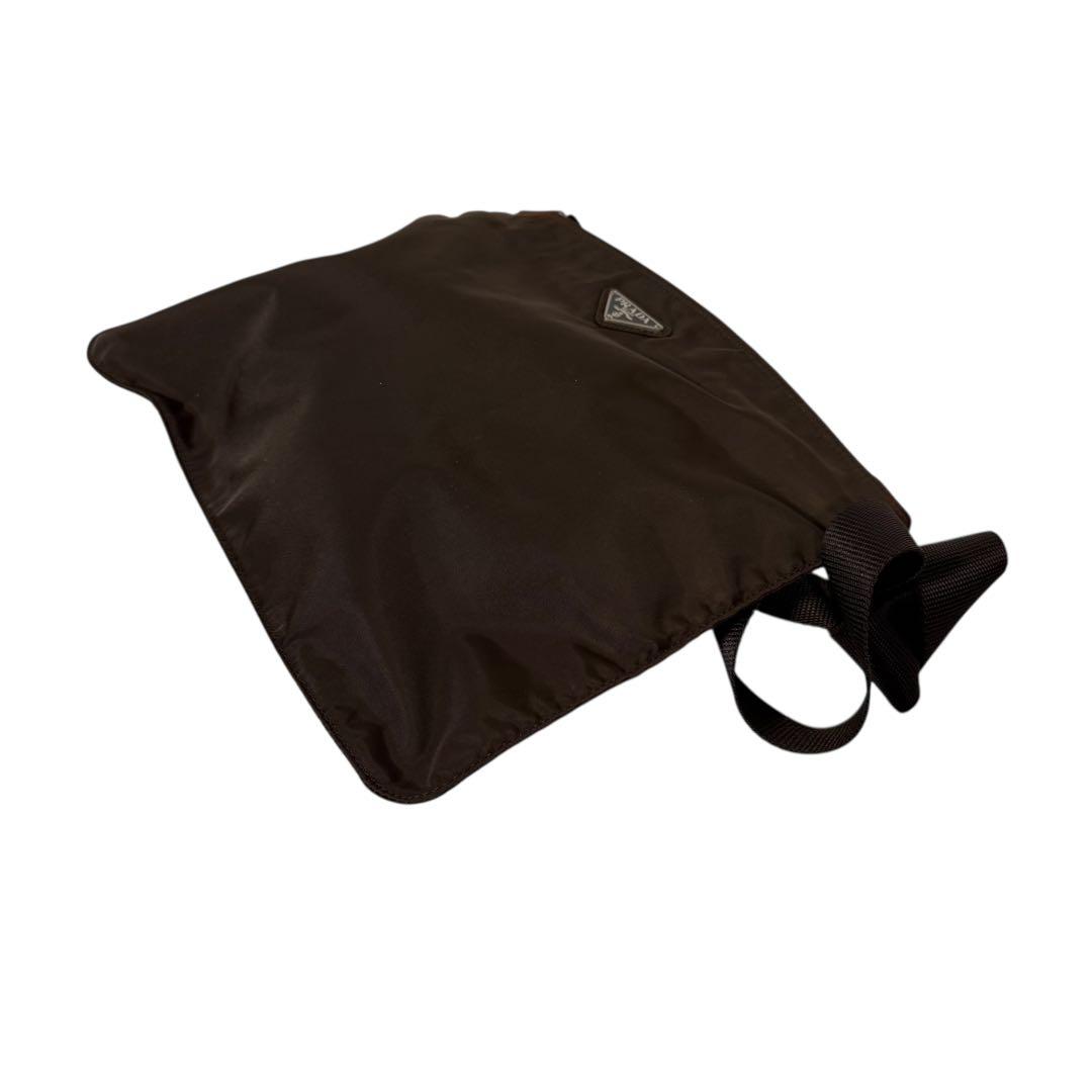 PRADA プラダ　ブラウン ナイロン ショルダーバッグ