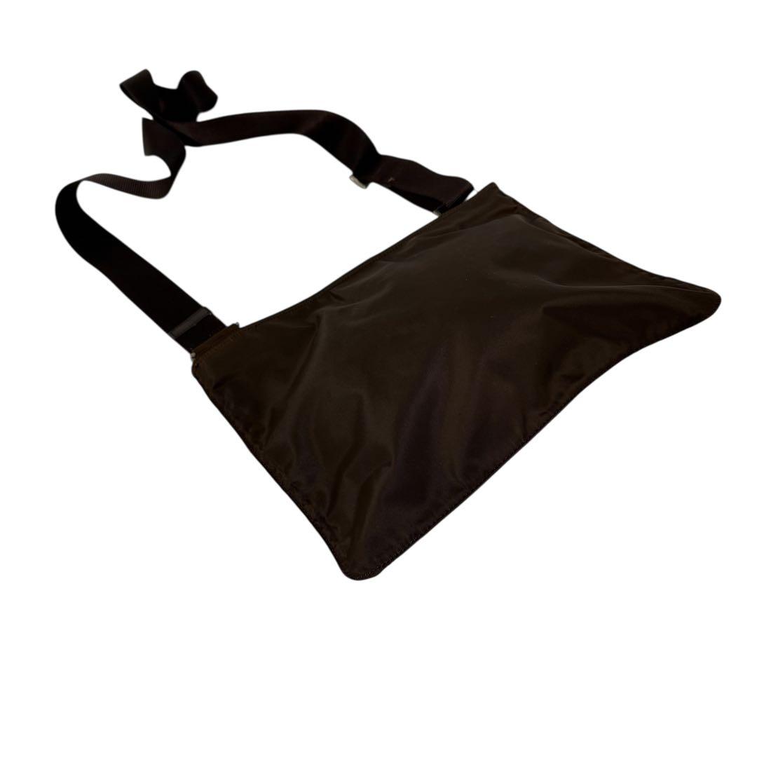 PRADA プラダ　ブラウン ナイロン ショルダーバッグ