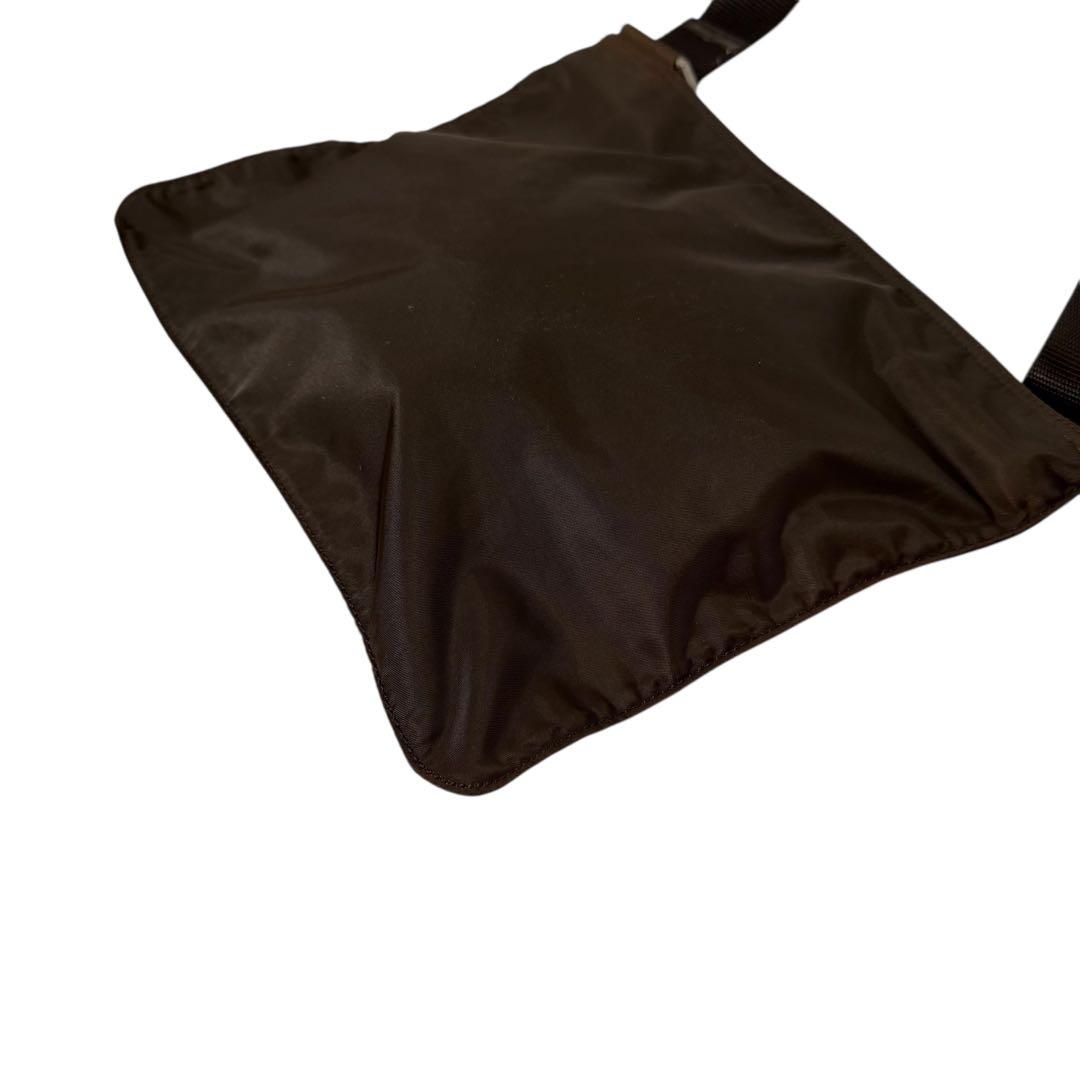 PRADA プラダ　ブラウン ナイロン ショルダーバッグ