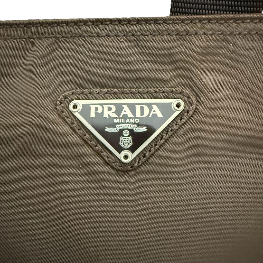 PRADA プラダ　ブラウン ナイロン ショルダーバッグ