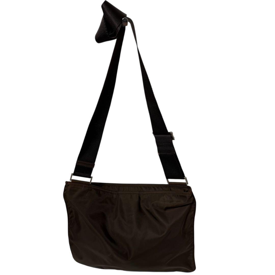 PRADA プラダ　ブラウン ナイロン ショルダーバッグ