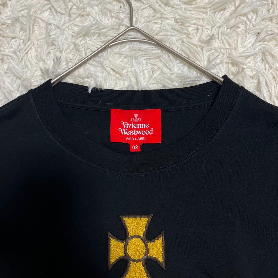 美品✨Vivienne Westwood ロゴ刺繍 長袖Tシャツ 黒 02