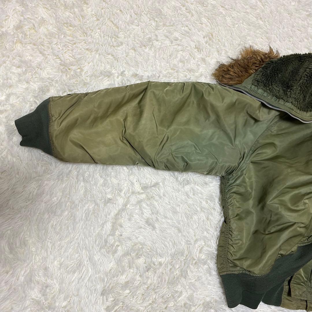 ALPHA N-2B フライトジャケット XL カーキ ミリタリー 大きめ 短丈