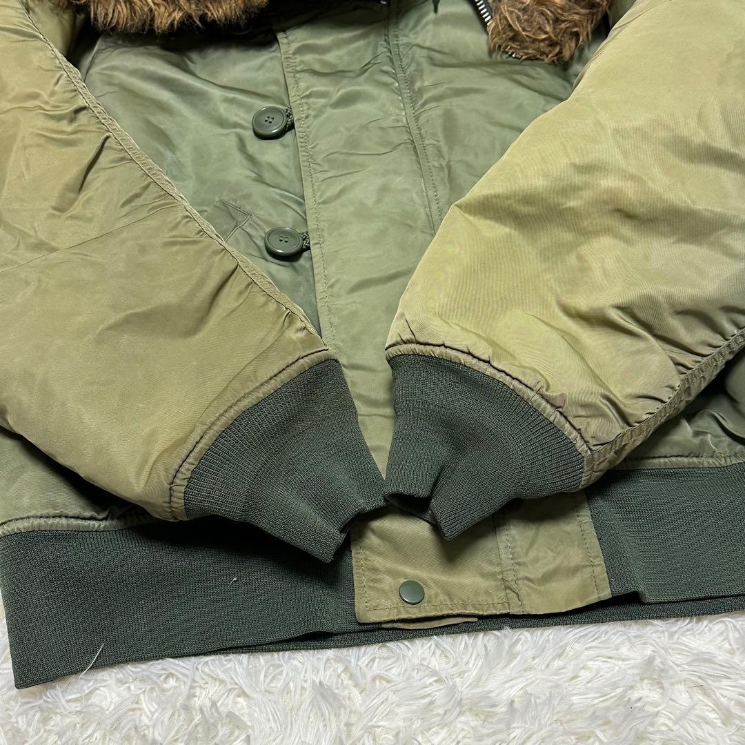 ALPHA N-2B フライトジャケット XL カーキ ミリタリー 大きめ 短丈