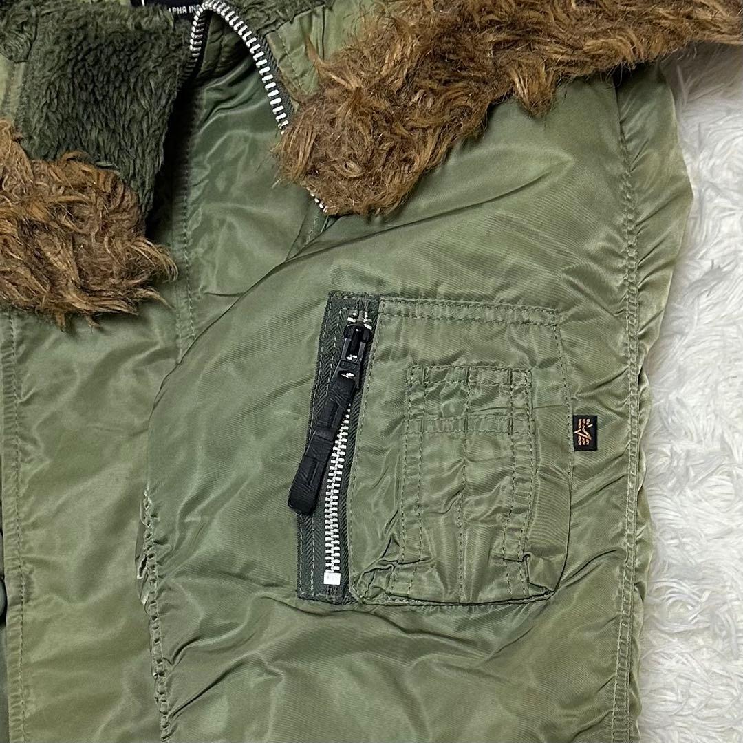 ALPHA N-2B フライトジャケット XL カーキ ミリタリー 大きめ 短丈