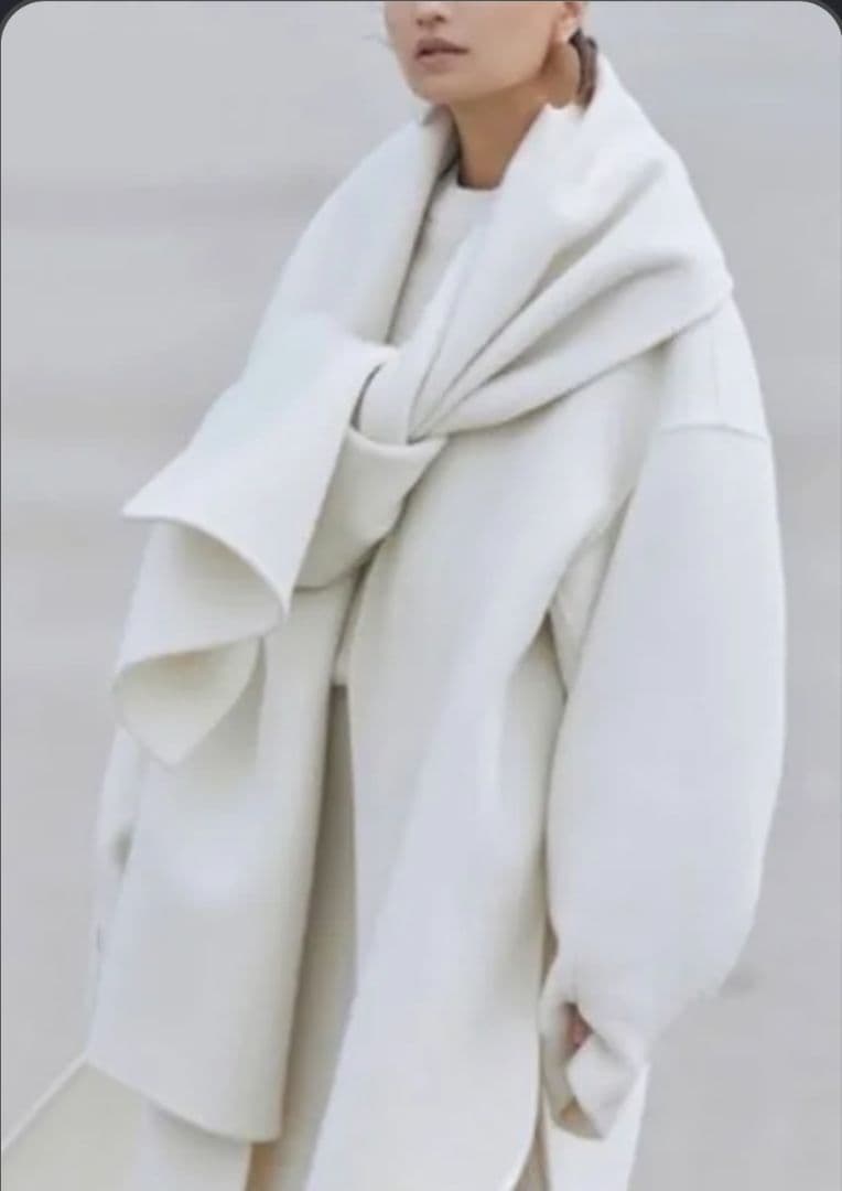 HYKE DOUBLE FACE COAT+SCALF ハイクスカーフ付きコート