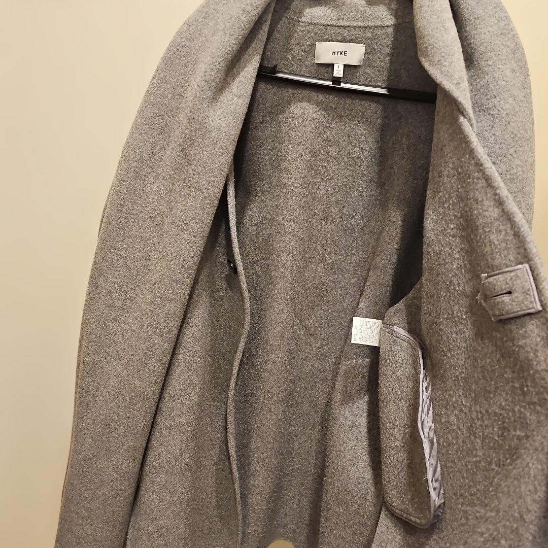 HYKE DOUBLE FACE COAT+SCALF ハイクスカーフ付きコート