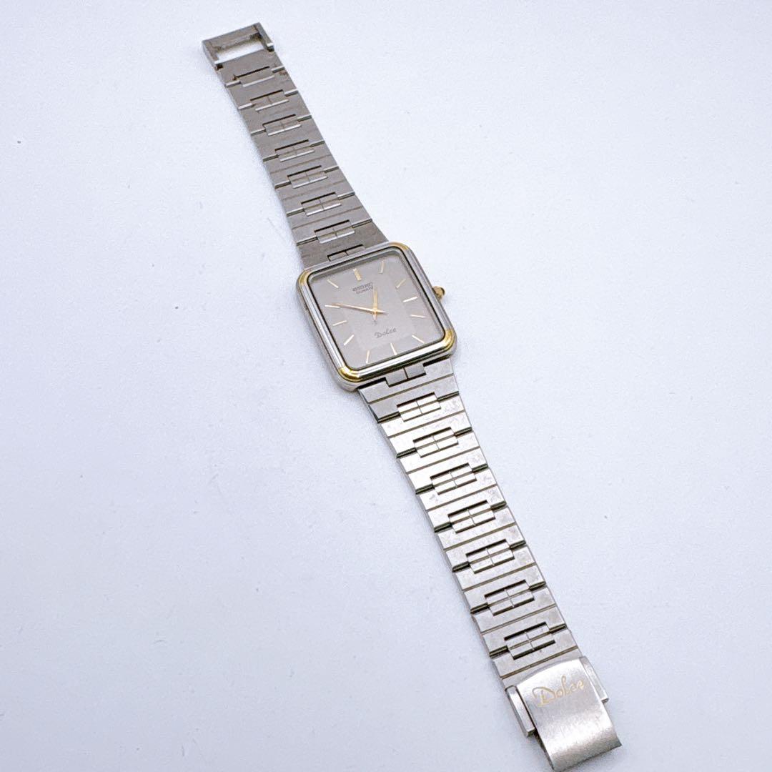 稼働品 SEIKO Dolce クォーツ 腕時計 ドレス シルバー ゴールド