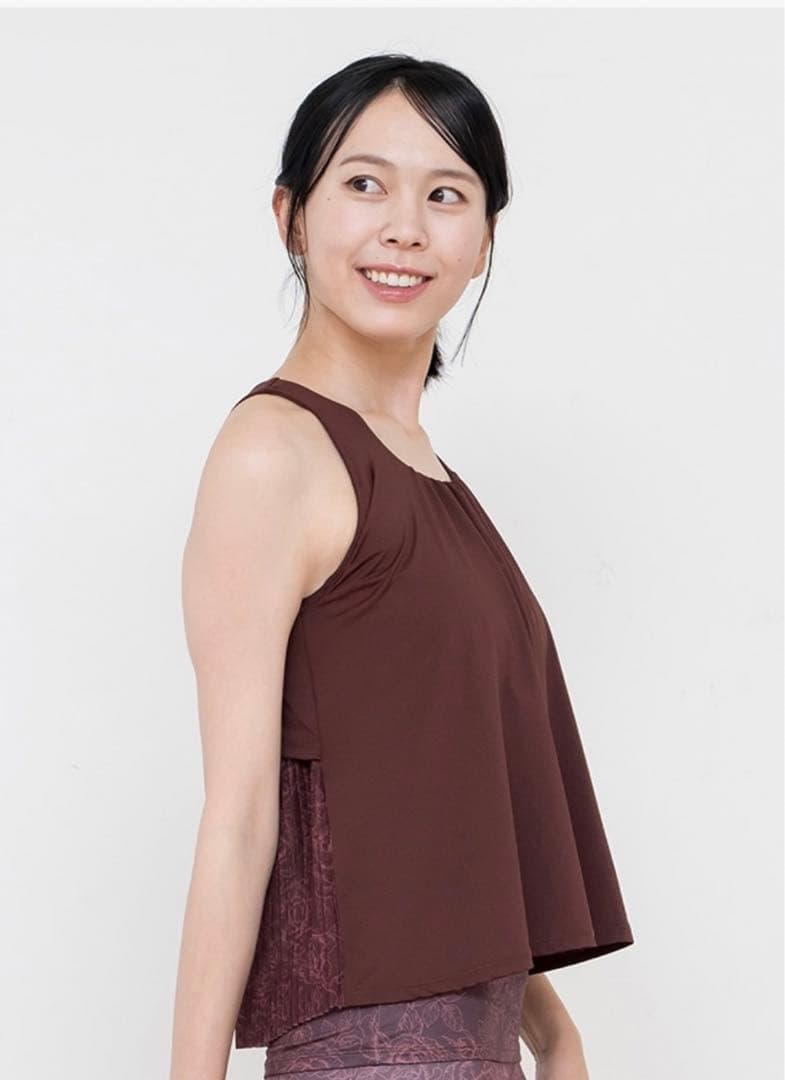 【値下】【SUKALA LAVA】ブルーミングフラワープリーツタンク （M）