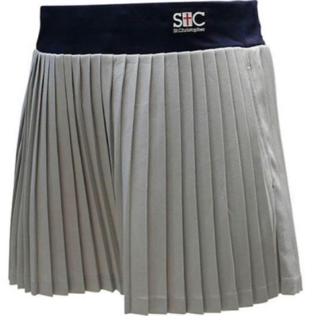 No.717 STC 定番人気ꯁꯧ総プリーツスコート☆Silver☆XL☆新品☆