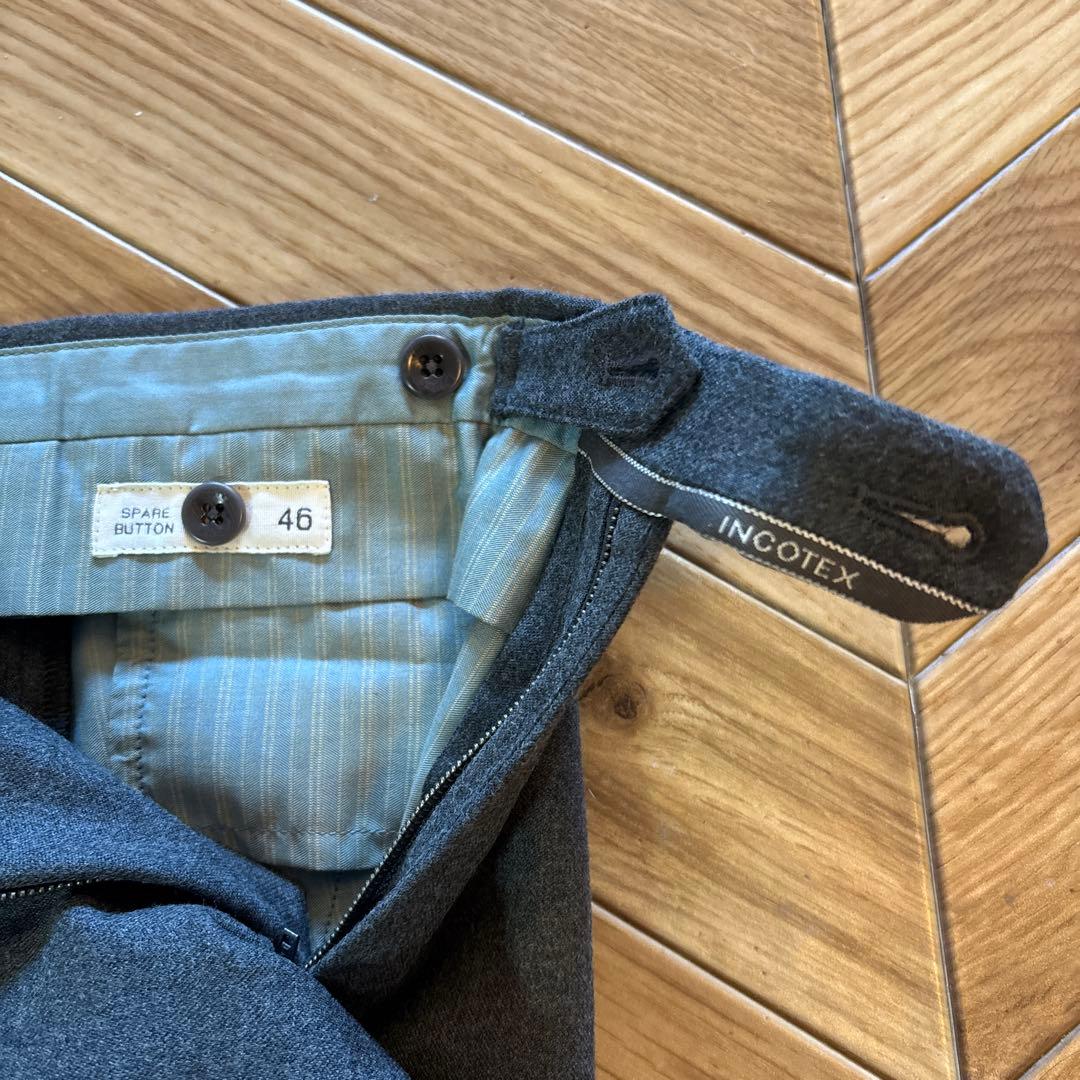 未使用品 INCOTEX スラックス グレー 46サイズ M