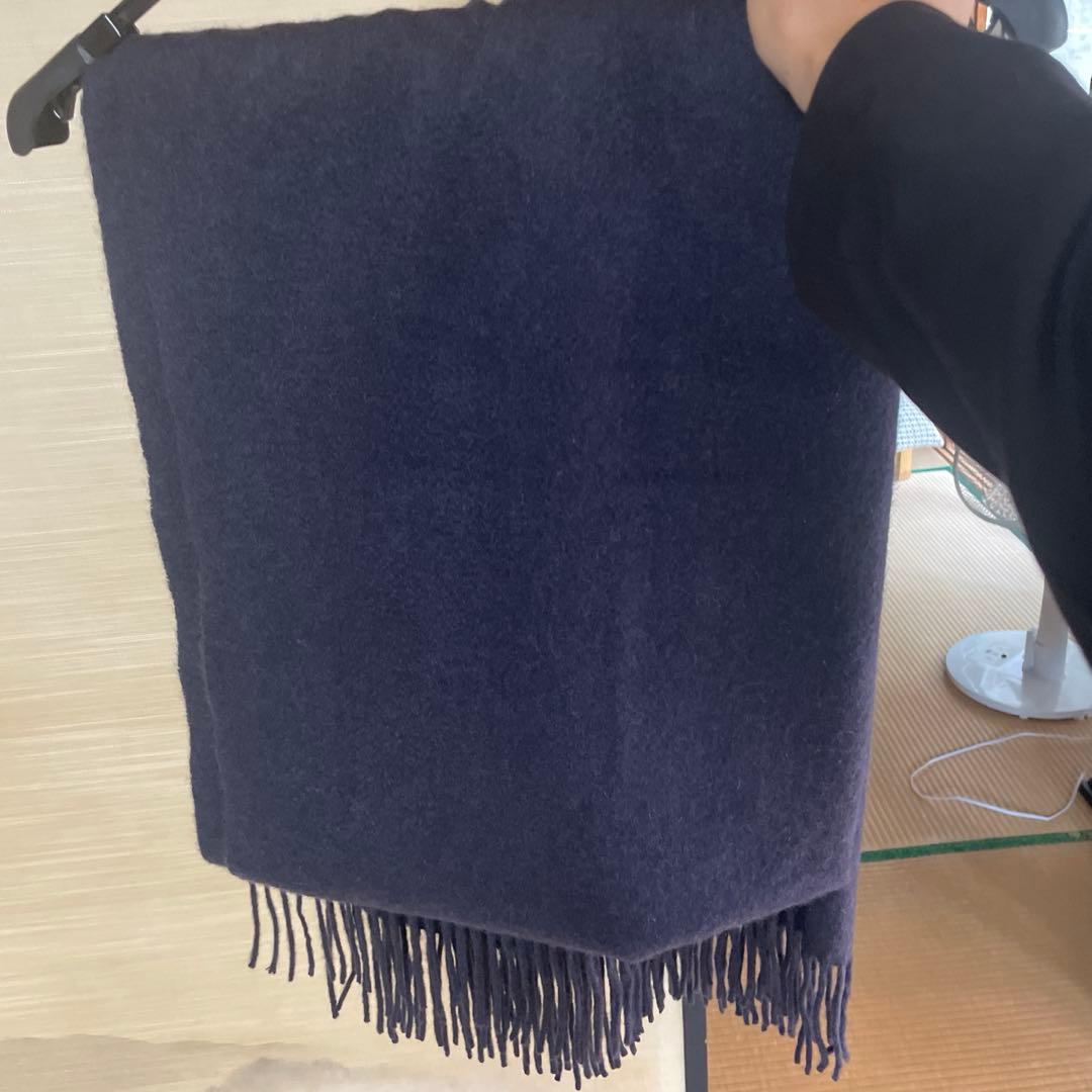 カズ様用　Edward Brown カシミア100% ダークネイビー大判マフラ