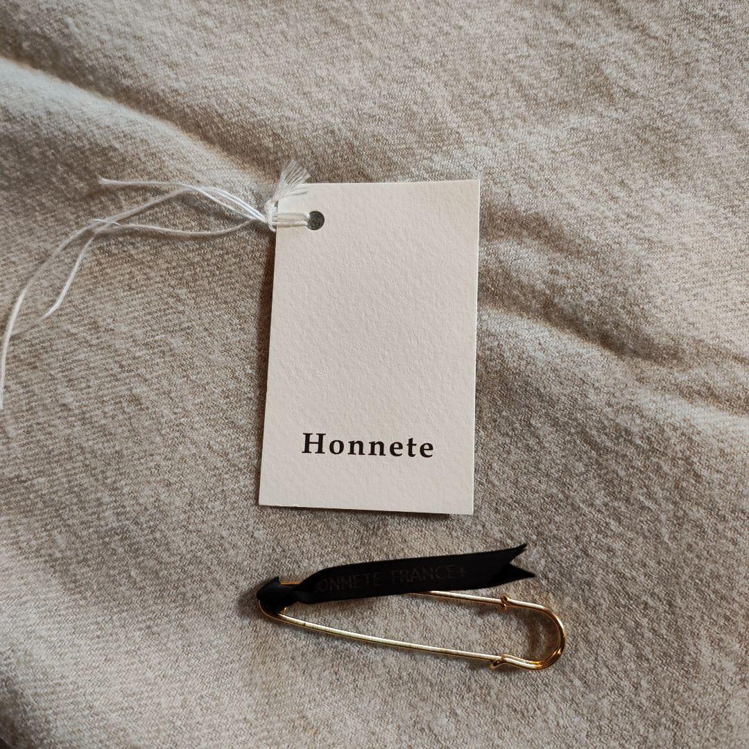 Honnete オネット ウール リネン ストール　off