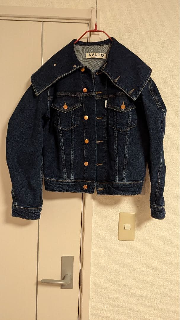 AALTO 2wayビッグカラーデニムジャケット