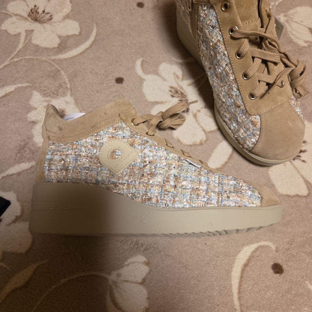 新品agile ルコライン　ツイードコンフォート　スニーカー　37