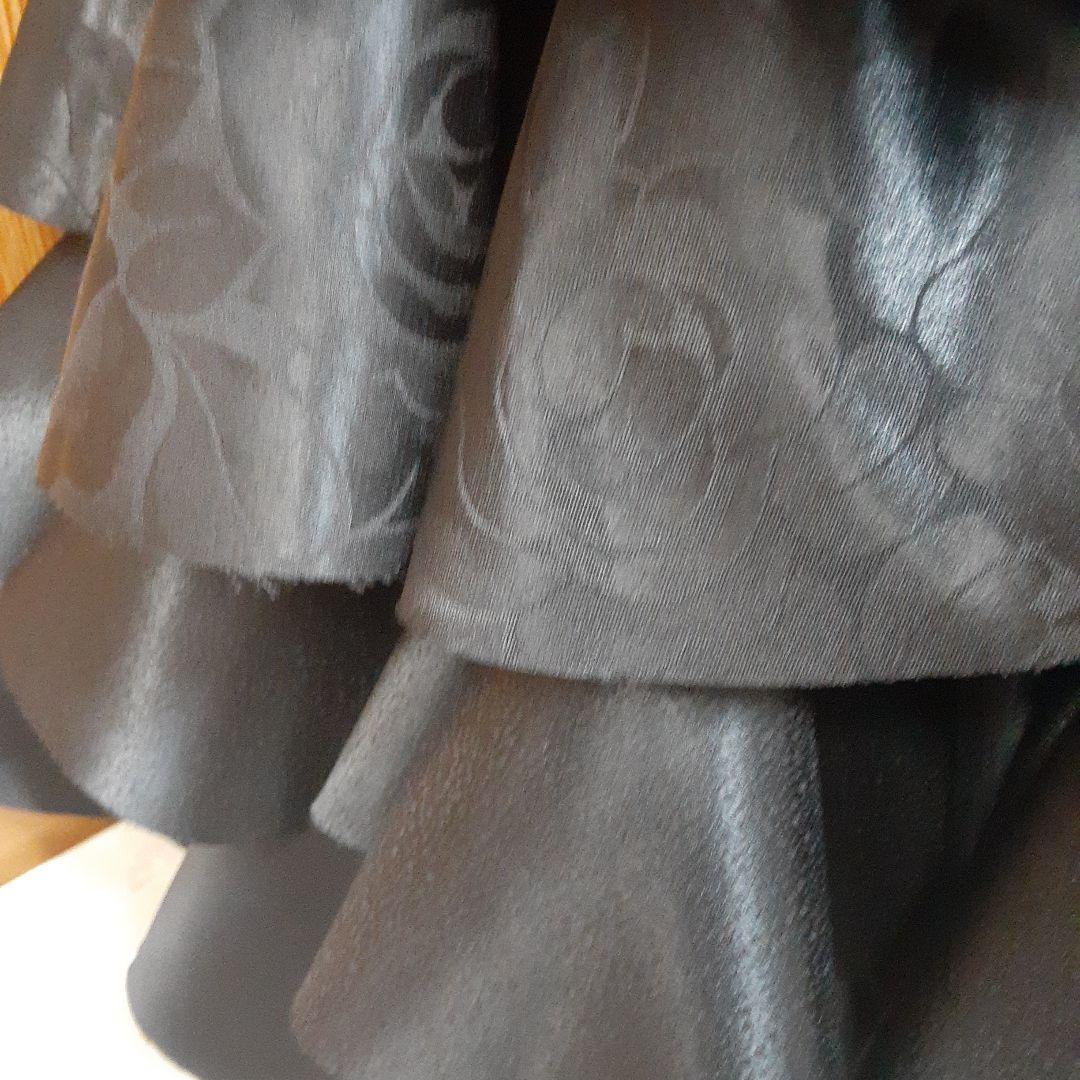 フラメンコ衣装　☆ファルダのみ　豪華ブラックファルダ