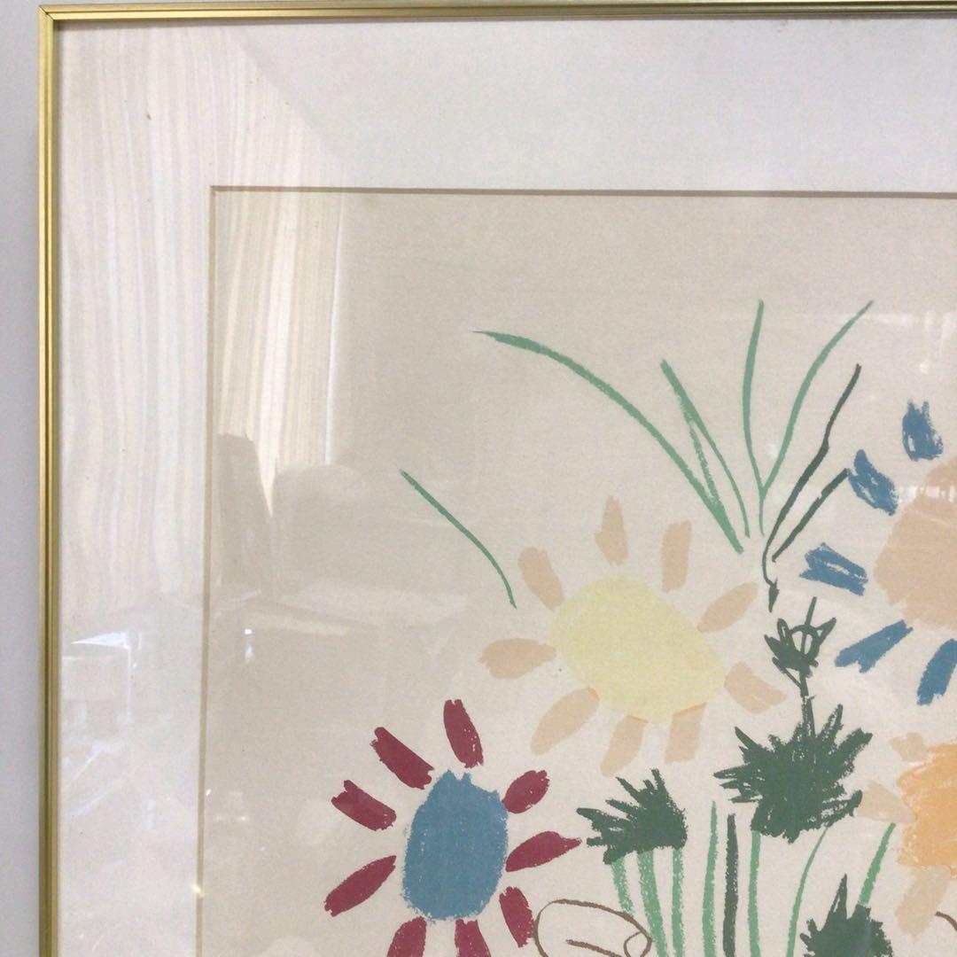 ピカソ 花束 リトグラフ 1958年