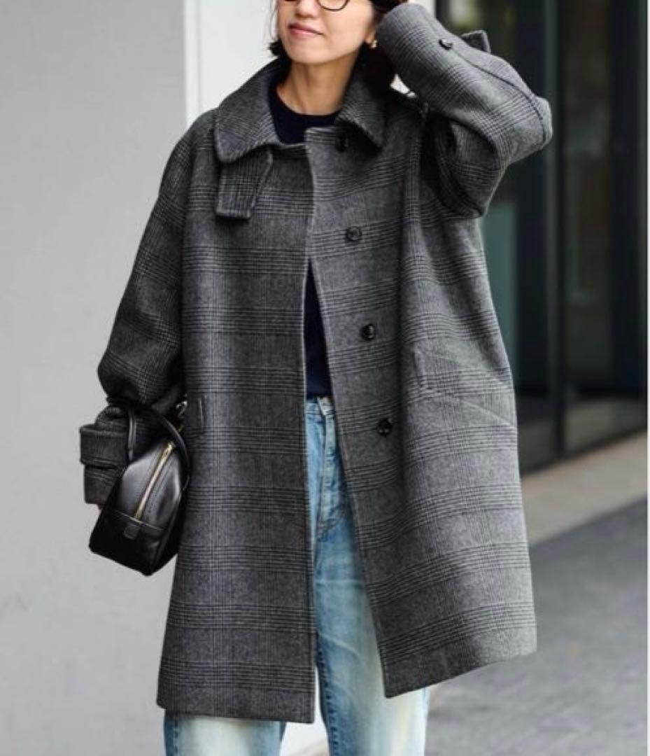 新品タグ付き　フレームワーク　ラムウールMIXシャルムバルカラーコート　36