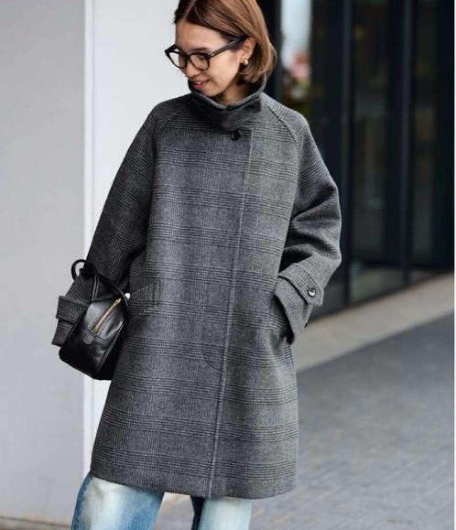 新品タグ付き　フレームワーク　ラムウールMIXシャルムバルカラーコート　36