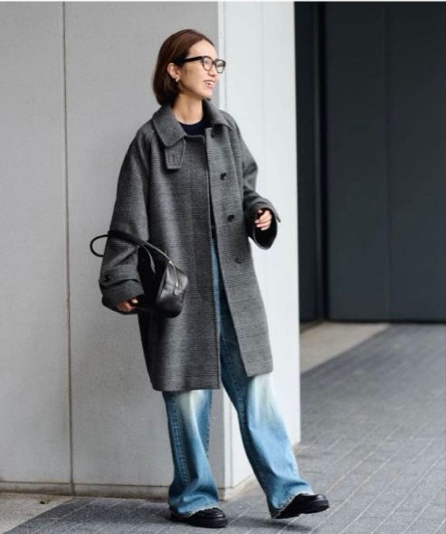 新品タグ付き　フレームワーク　ラムウールMIXシャルムバルカラーコート　36