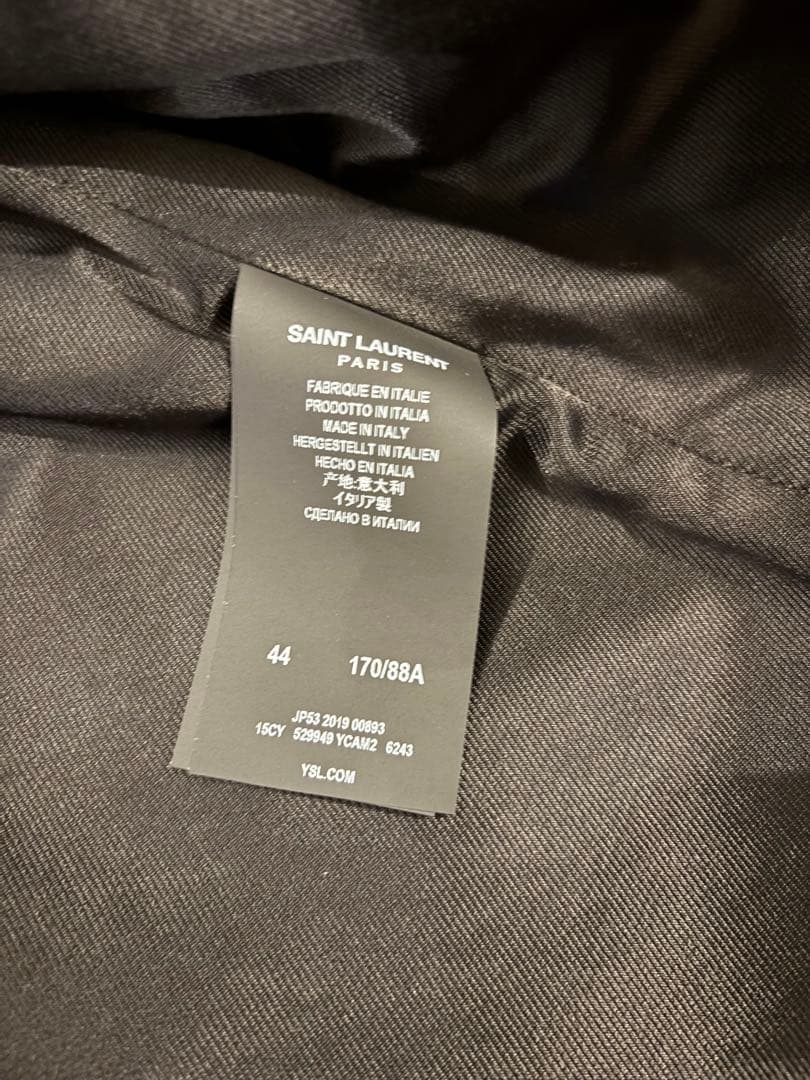 サンローランパリ 2020SS スエードGジャン トラックジャケット赤 44