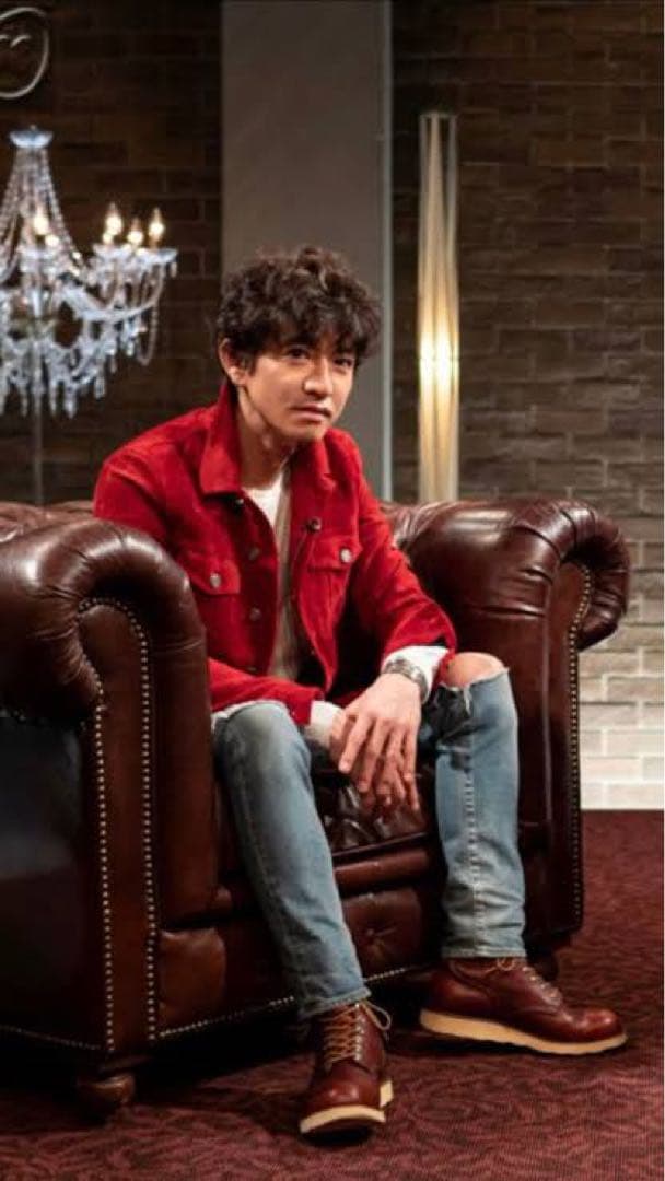 サンローランパリ 2020SS スエードGジャン トラックジャケット赤 44