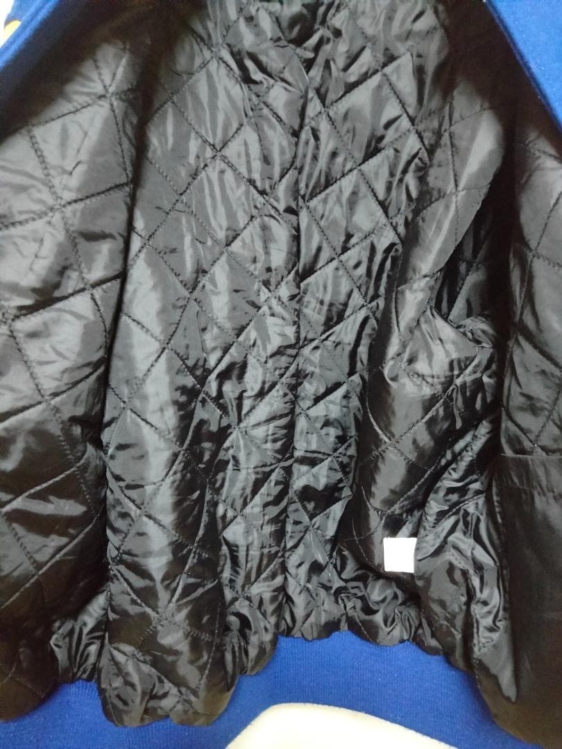 game sportswearゲームスポーツウェアウール袖革スタジャン美品L