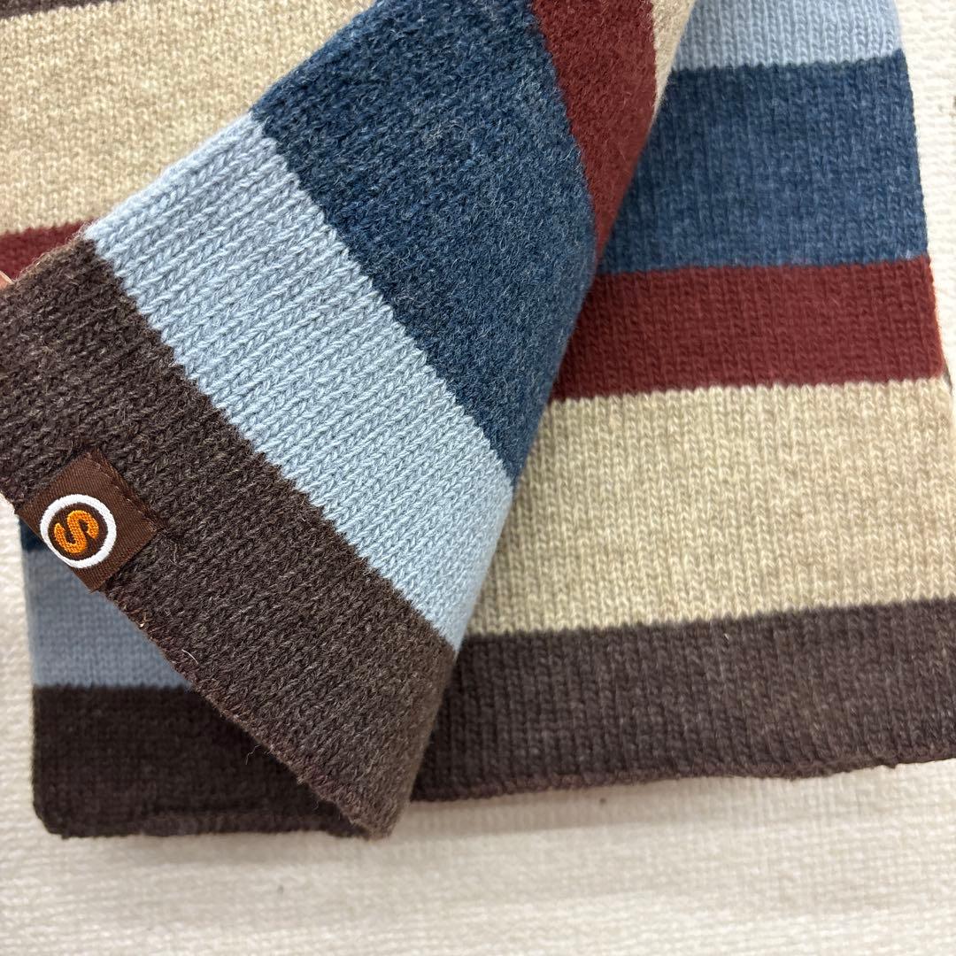 STUSSY ボーダーガラスマフラー