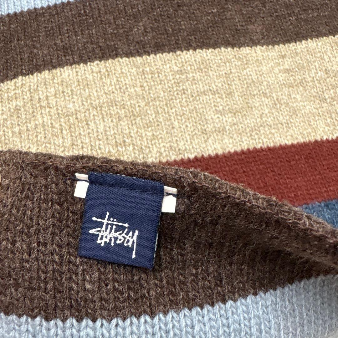 STUSSY ボーダーガラスマフラー