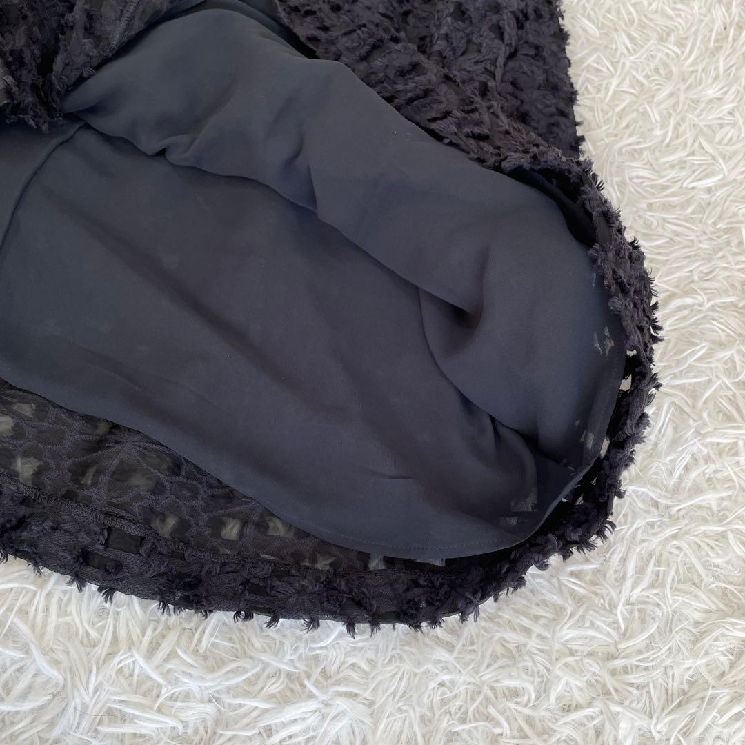 23区【VERYコラボ】ボタニカル カットジャカード ブラウス　ネイビー