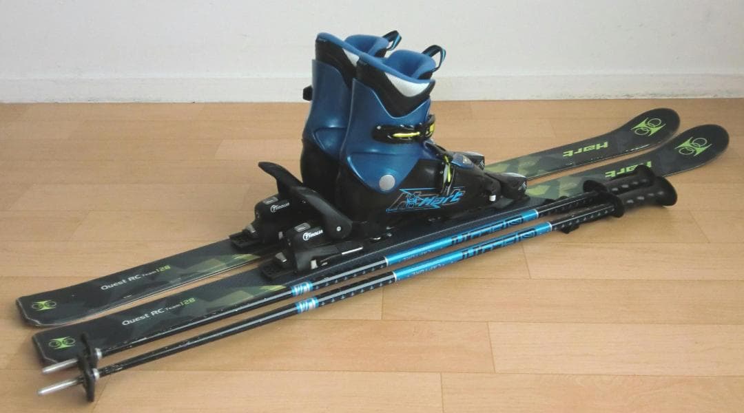 ■■11月限定■送料無料■Hart■ジュニア用スキー4点セット■128/23■■